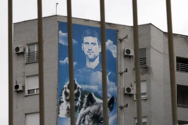 Novak Djokovic’s father Srdjan Djokovic protest against the Australian dictatorship