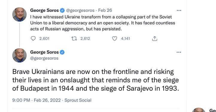 George Soros: The heroism of the Ukrainians is reminiscent of the defenders of Budapest in 1944