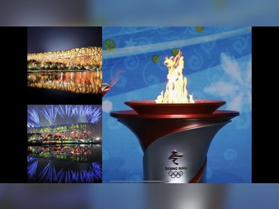 China celebrate the start of the Beijing 2022 Olympics