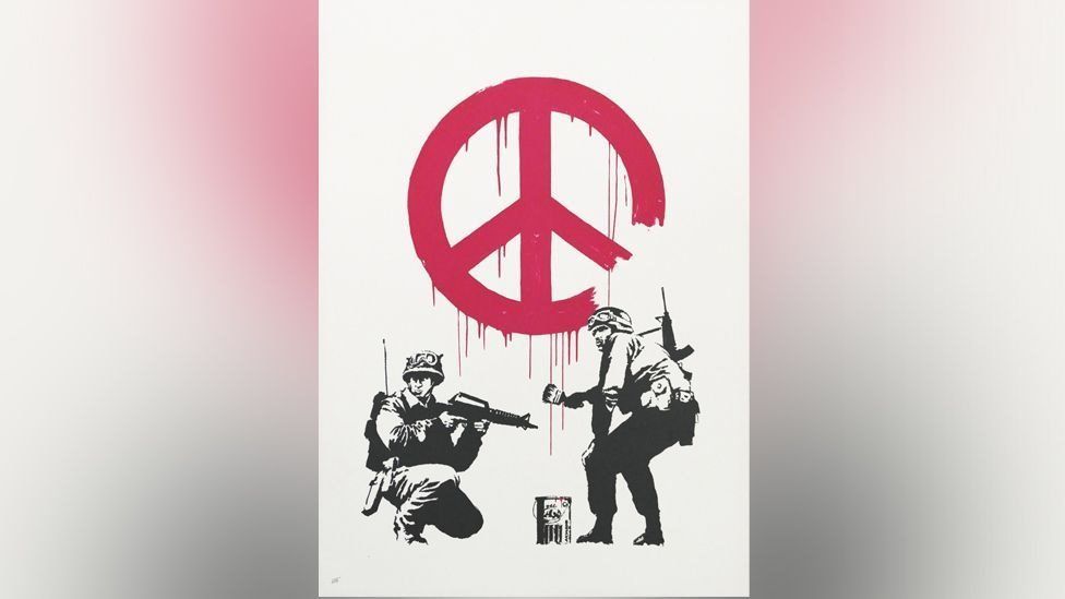 Sale of Banksy anti-war artwork raises funds for Kyiv hospital