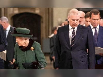 Prince Andrew plays prominent role in Prince Philip memorial service