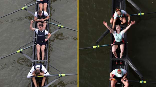 Oxford win men's Boat Race & Cambridge win women's