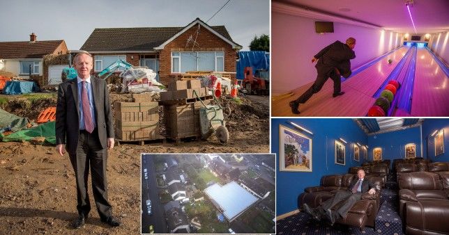 Millionaire 'buys land around him' to stop council tearing down man cave