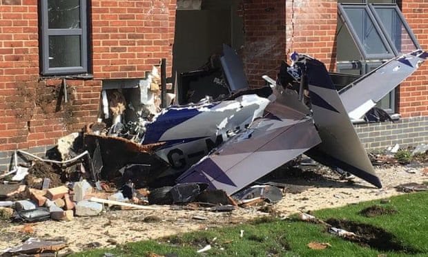 Light aircraft destroyed after crashing into property in Oxfordshire