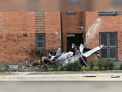 Plane crashes into block of flats near Bicester, Oxfordshire