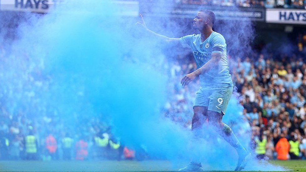 Manchester City fan banned for throwing flare in vital game