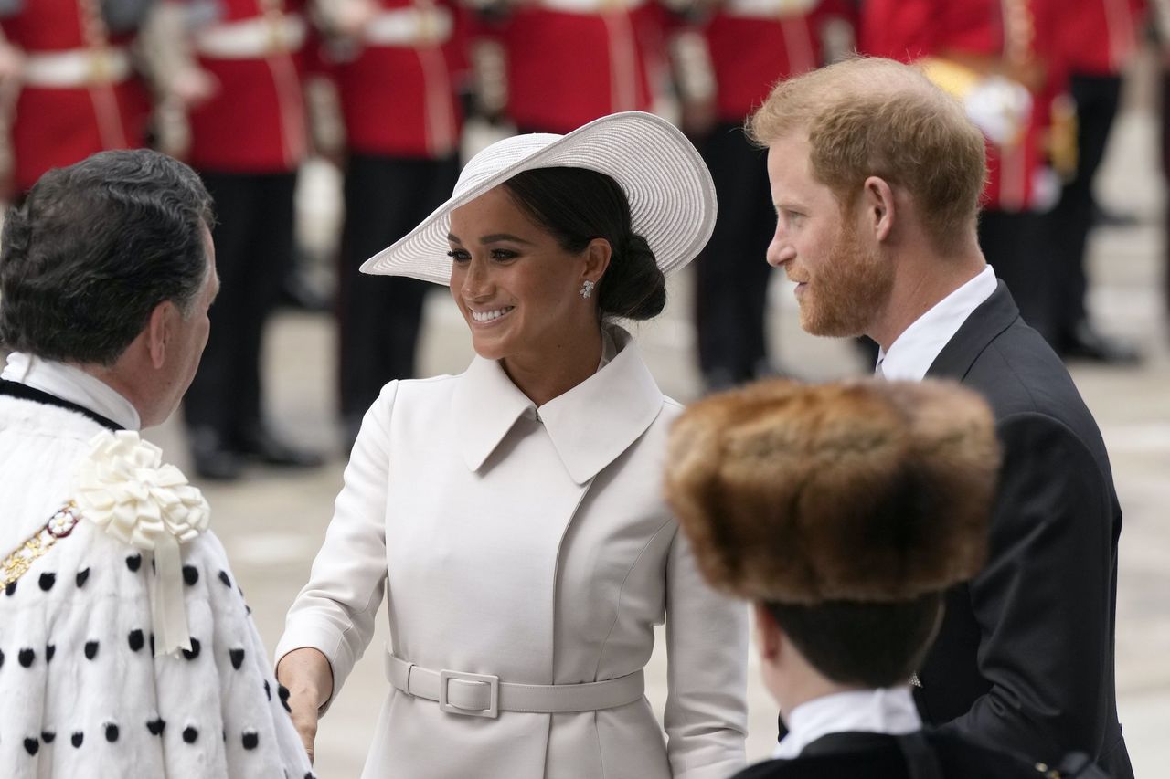 Harry and Meghan at first royal event since US move