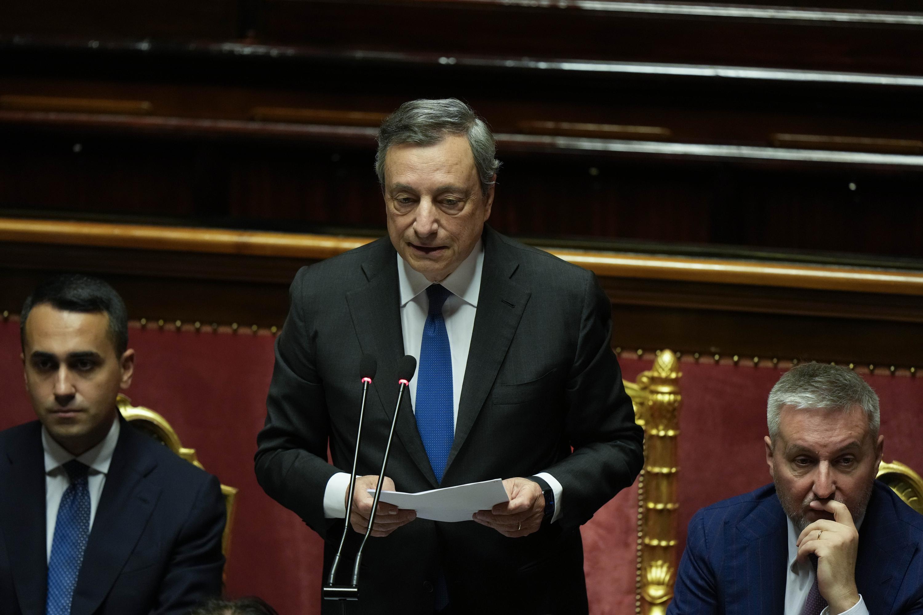 Italy's premier sets conditions to remain in office