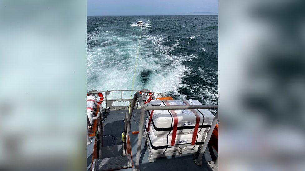 RNLI: Nine rescued from boat off County Antrim coast