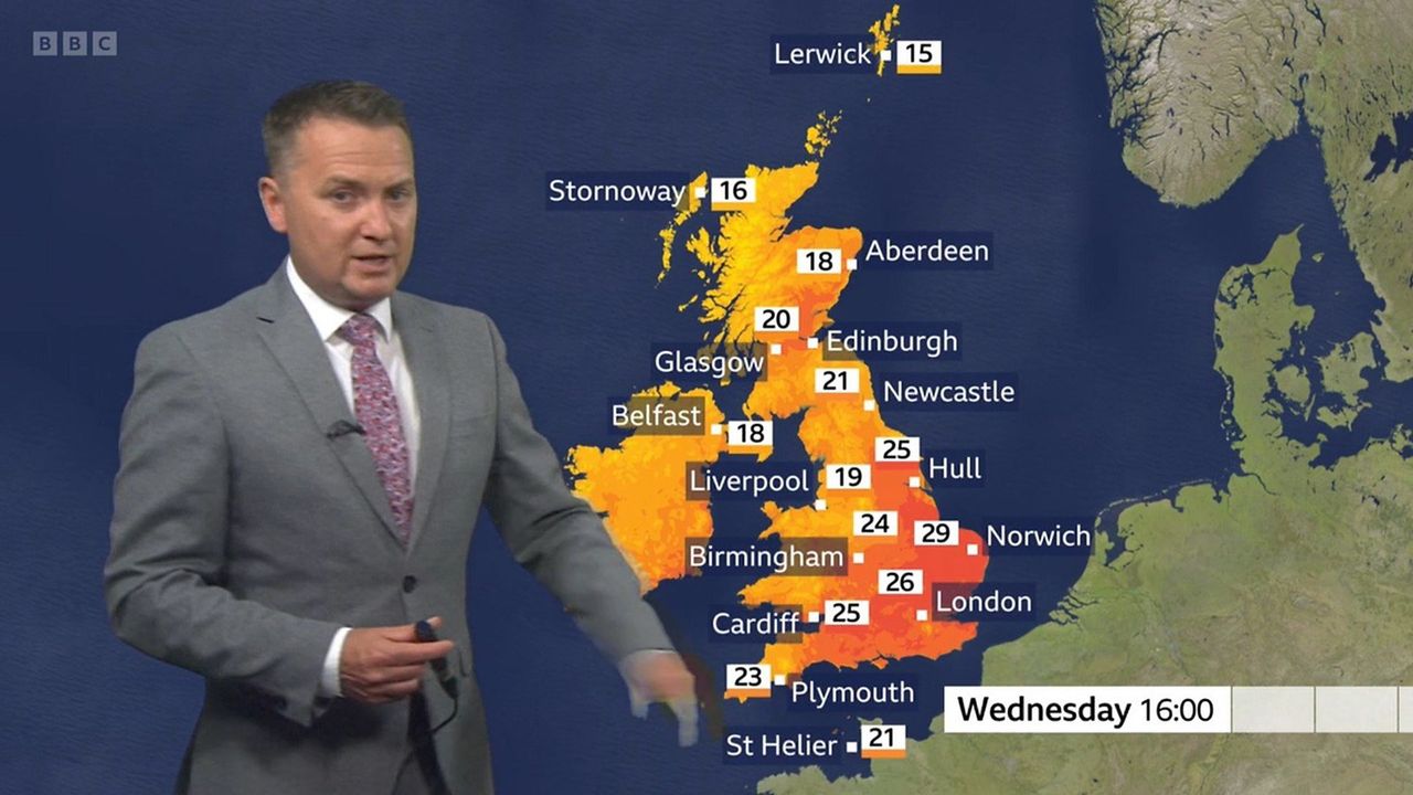 UK forecast: Cooler temperatures ahead