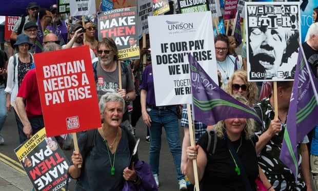 Strikes threat as UK public sector staff given below-inflation pay rise