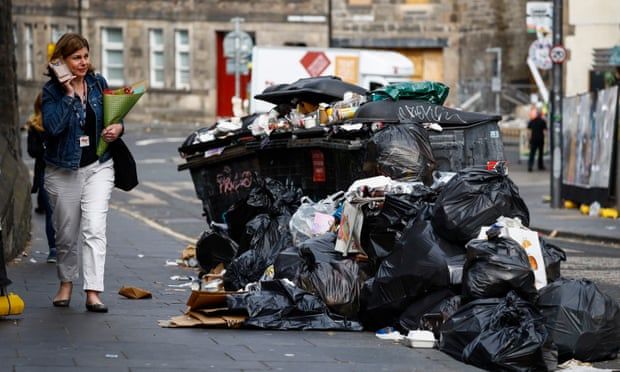 Scottish refuse workers’ strike to continue as union rejects pay offer