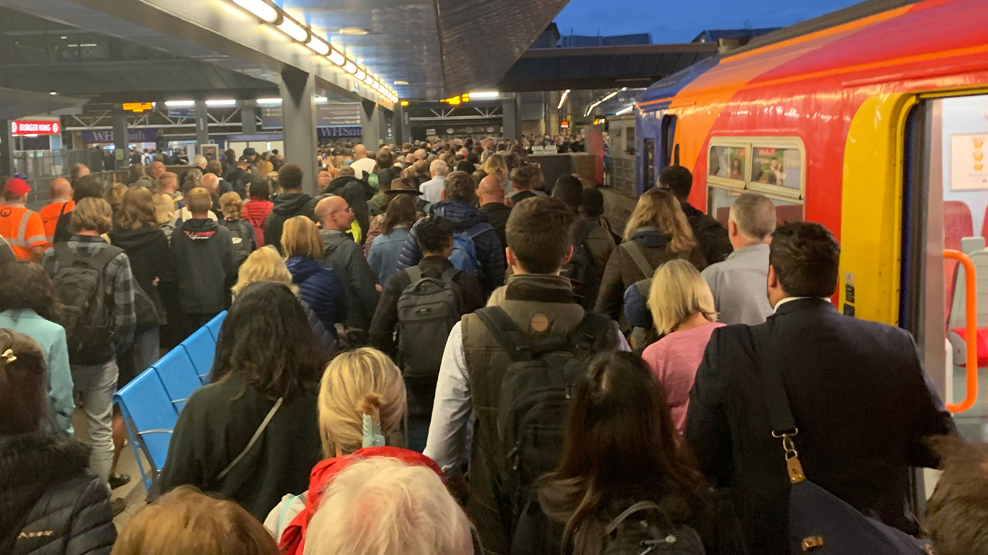 Queen funeral CHAOS as London train line blocked leaving mourners stranded