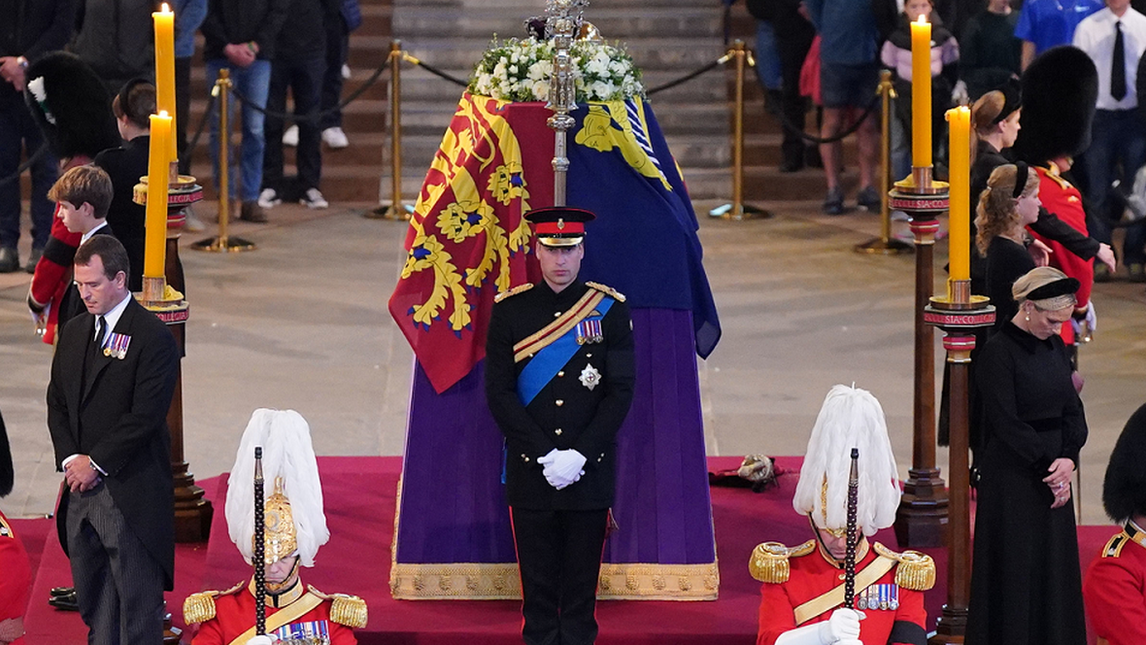 William and Harry lead historic coffin vigil