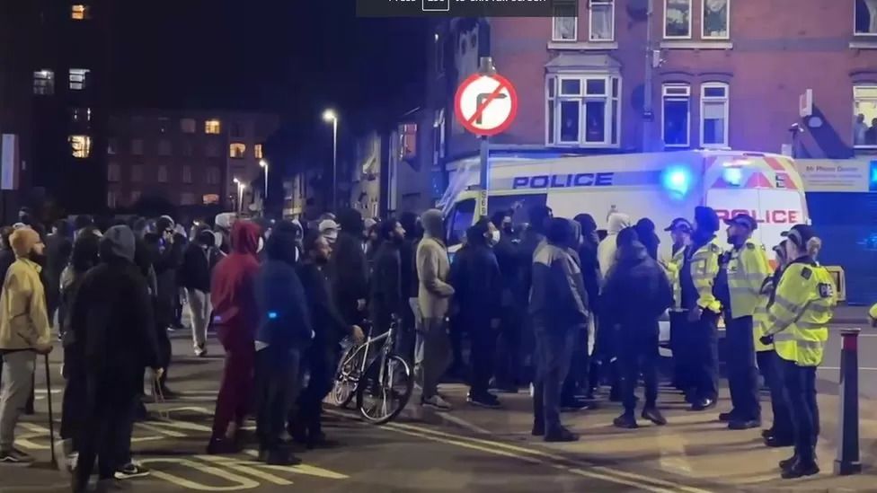Police call for calm amid Leicester disorder