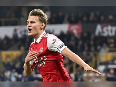 Odegaard double sends Arsenal five points clear