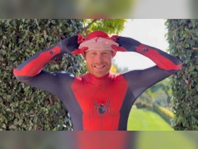 Prince Harry dresses as Spider-Man for Norfolk military charity