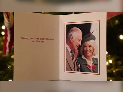King Charles and Camilla's Christmas card shows pair at Highland Games