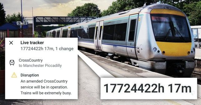 Man told train will get him to Sheffield in 2023 years, 121 days and 14 hours