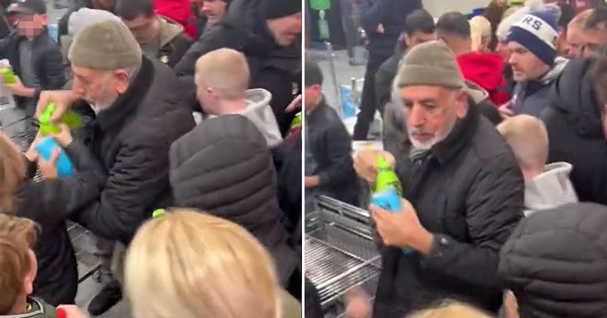 Grown adults shove children out the way to get £1.99 Prime drinks at Aldi