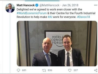 British health minister (2019-2020) Matt Hancock openly confesses his involvement as an investor in Genomic sequencing.