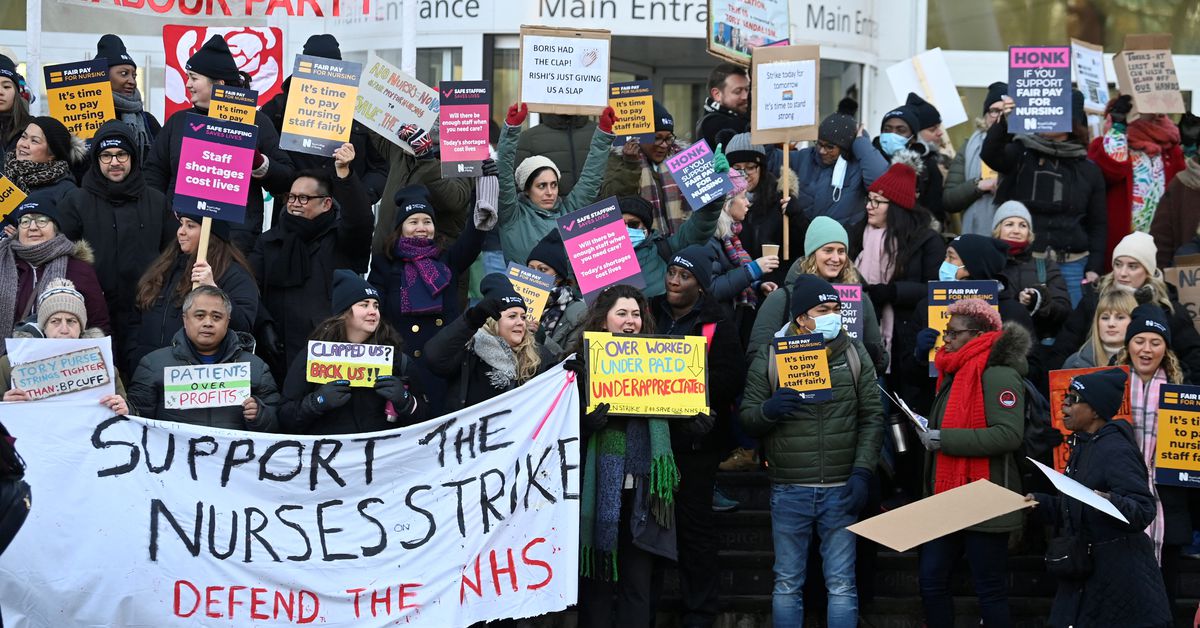 Exhausted and struggling to pay bills, British nurses go on strike
