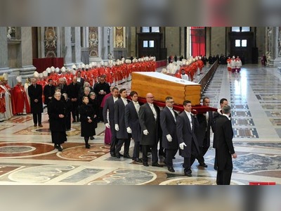 ​​​​​​​Former Pope Benedict XVI’s coffin reaches final resting place