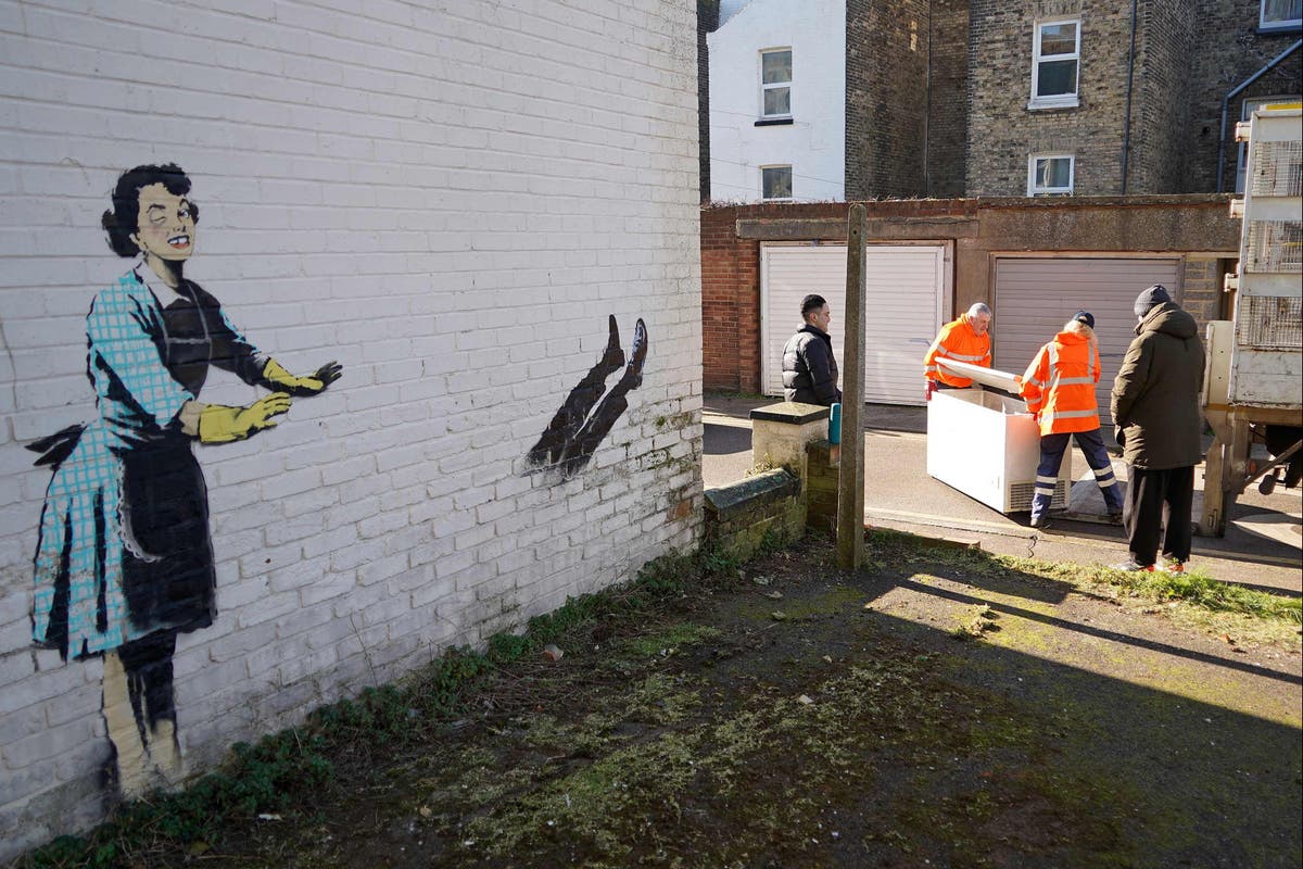 Council returns freezer to Banksy’s domestic violence mural