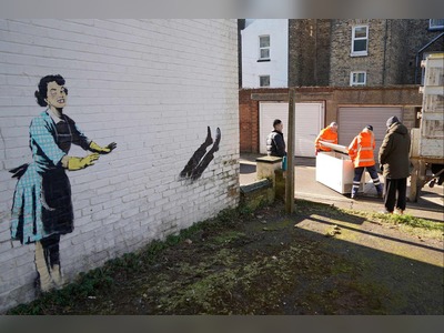 Council returns freezer to Banksy’s domestic violence mural