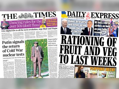 Newspaper headlines: Putin 'rips up treaty' and fruit and veg rationing