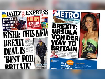 Newspaper headlines: Sunak to meet EU chief on Brexit deal and 'Italy tragedy'