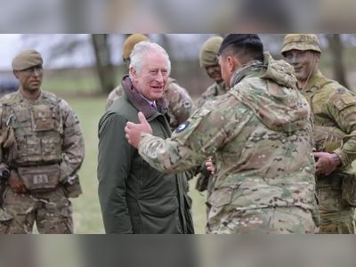 King Charles watches Ukrainian troops training in Wiltshire
