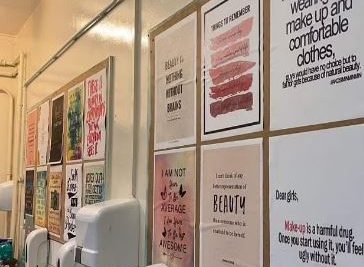 Our kids' school replaced girls' toilet mirrors with posters blasting makeup