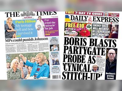 Newspaper headlines: Johnson faces 'punishment' and his 'stitch-up'