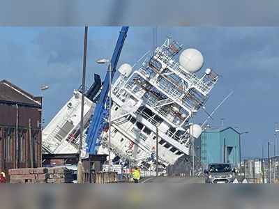 Multiple injuries after ship tips over at Edinburgh dockyard