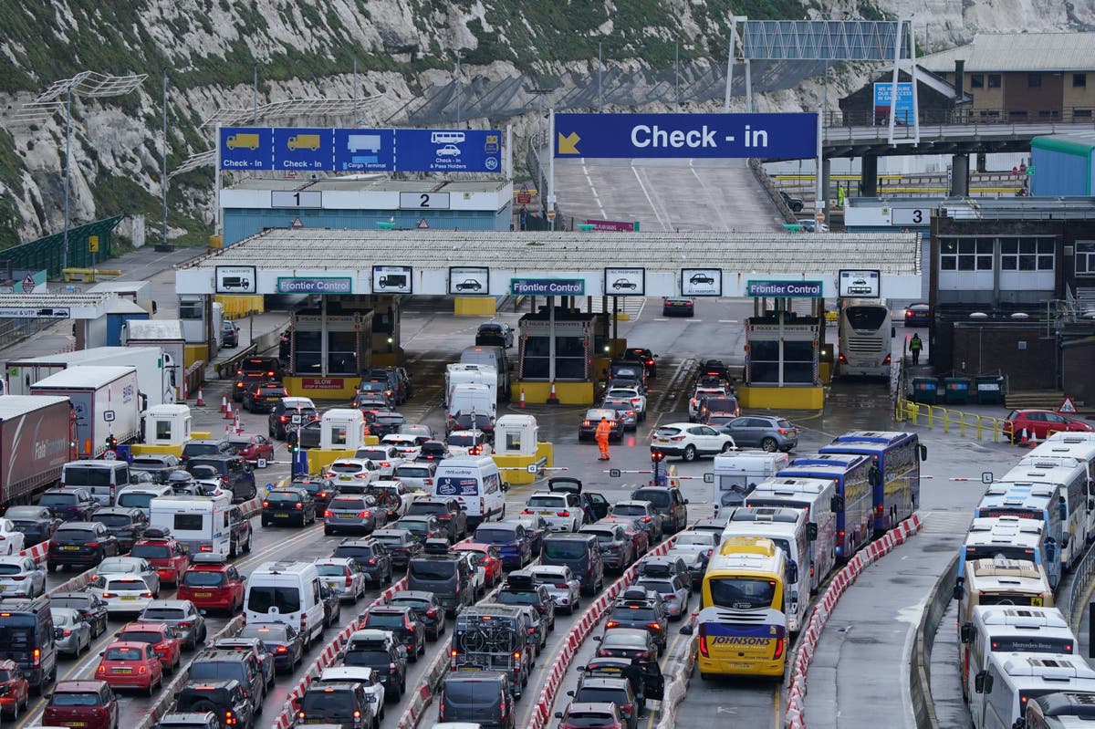 Port of Dover working to clear backlog ‘overnight’ as travellers face 14-hour waits