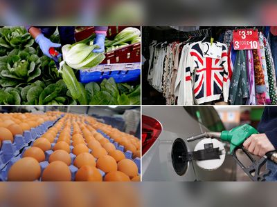 Inflation eases but still remains above 10% as food costs at 45-year high