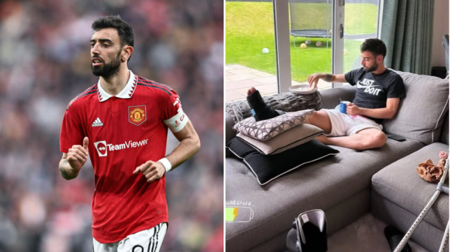 Man Utd star pictured with crutches and protective boot in latest injury fear