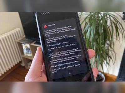 Emergency alert test: Welsh gaffe due to autocorrect - Dowden