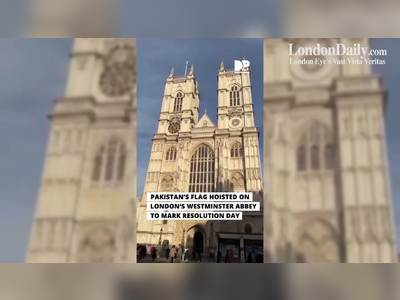 PAKISTAN'S FLAG REPLACED THE UNION JACK ON TOP OF WESTMINSTER ABBEY